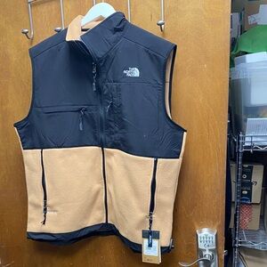 The North Face Black and Brown Fleece Vest